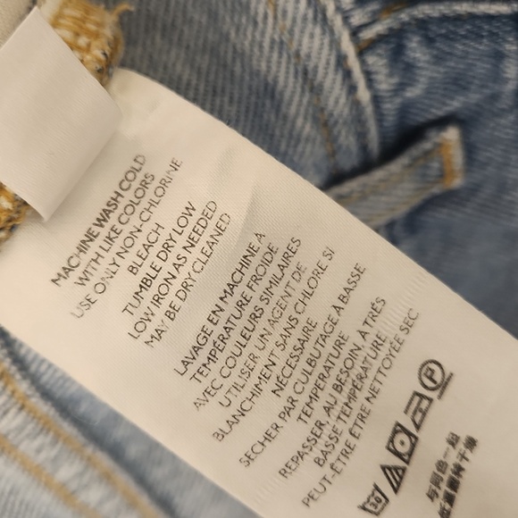 FP WE THE FREE Straight Leg Raw Hem Jeans, size 27 - Picture 13 of 13